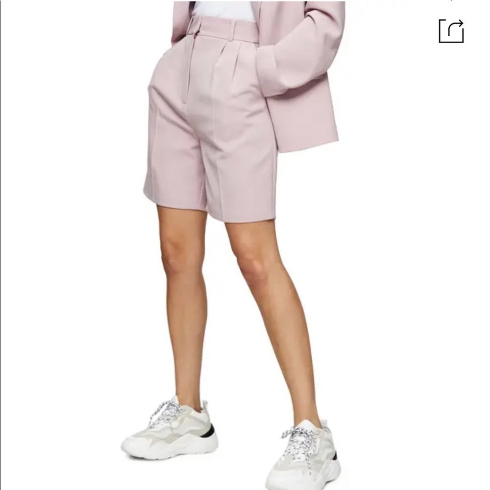 Topshop clean crepe shorts pink 2 NWT